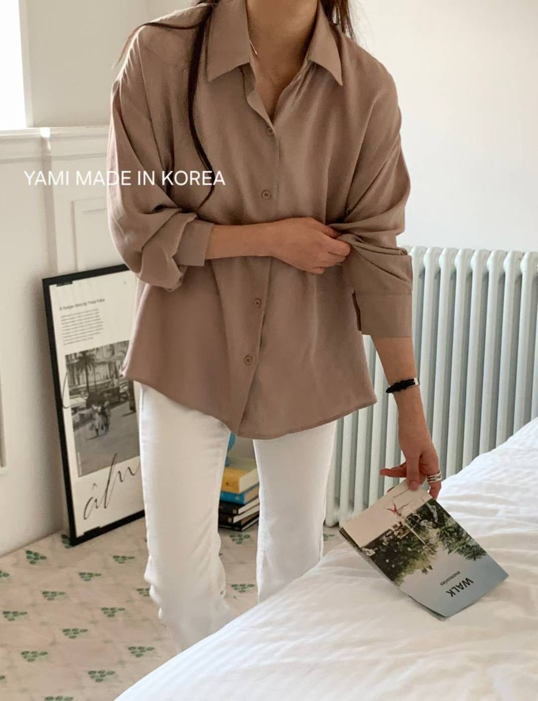 YAMI-야미-T韓國代購㊣女裝新品職業25秋冬熱賣襯衫蕾絲衫YAMI襯衫/蕾絲衫