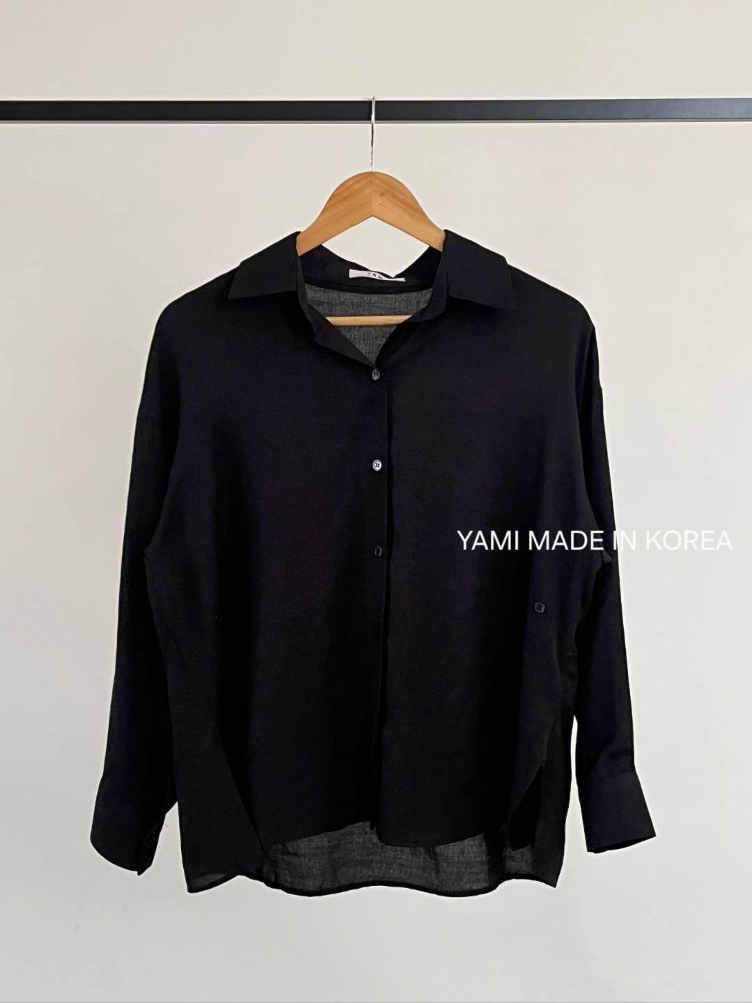 YAMI-야미-T韓國代購㊣女裝新品職業25秋冬熱賣襯衫蕾絲衫YAMI襯衫/蕾絲衫圖色2