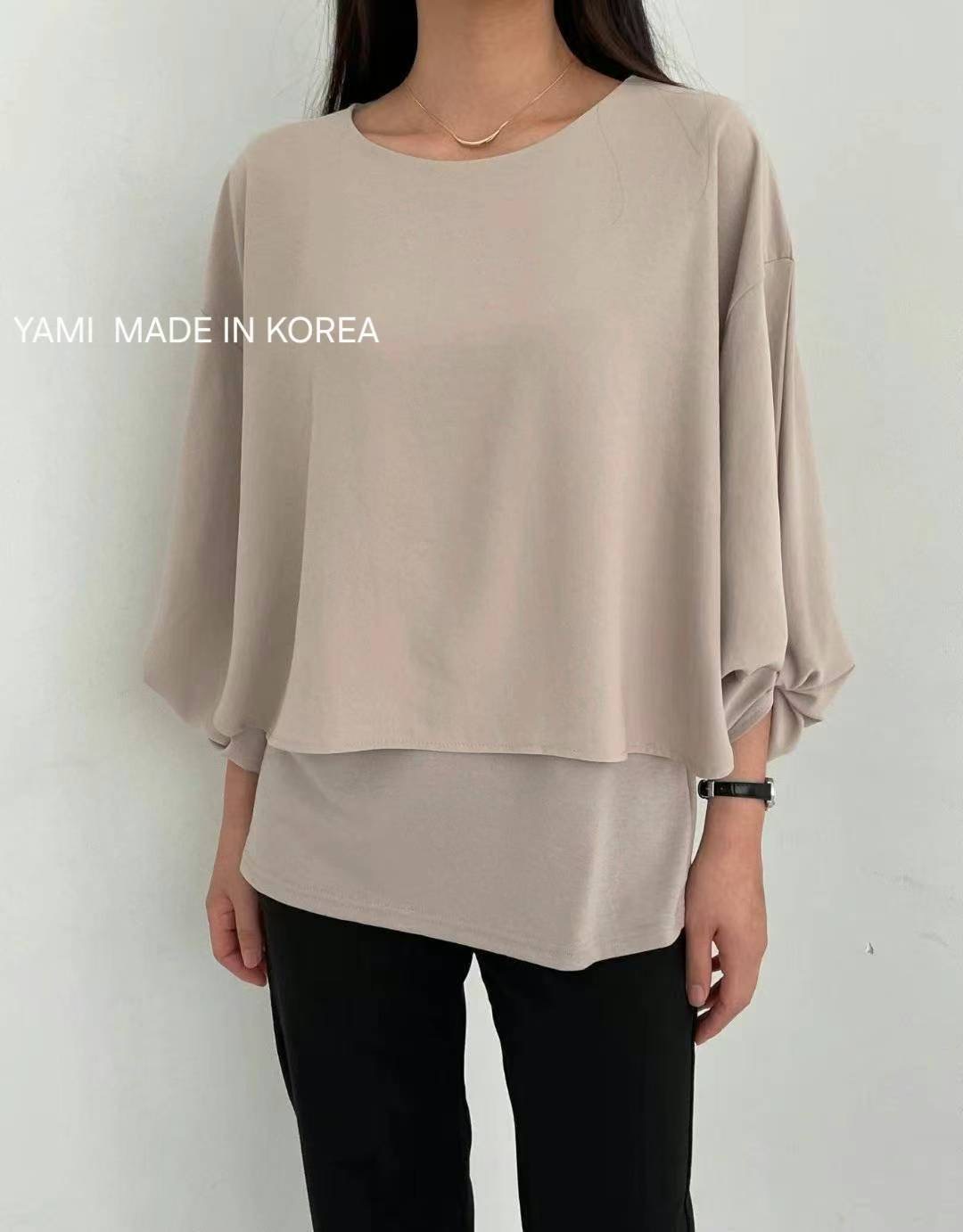 YAMI-야미-T韓國代購㊣女裝新款真品熱賣25秋冬休閑長袖T恤YAMI長袖T恤