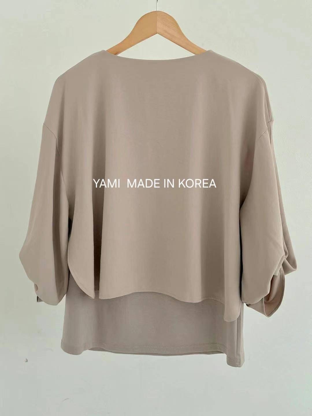 YAMI-야미-T韓國代購㊣女裝新款真品熱賣25秋冬休閑長袖T恤YAMI長袖T恤
