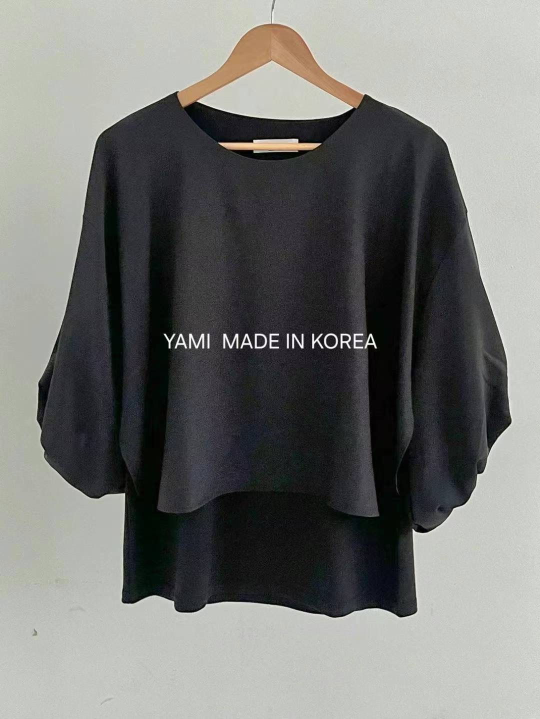 YAMI-야미-T韓國代購㊣女裝新款真品熱賣25秋冬休閑長袖T恤YAMI長袖T恤圖色3