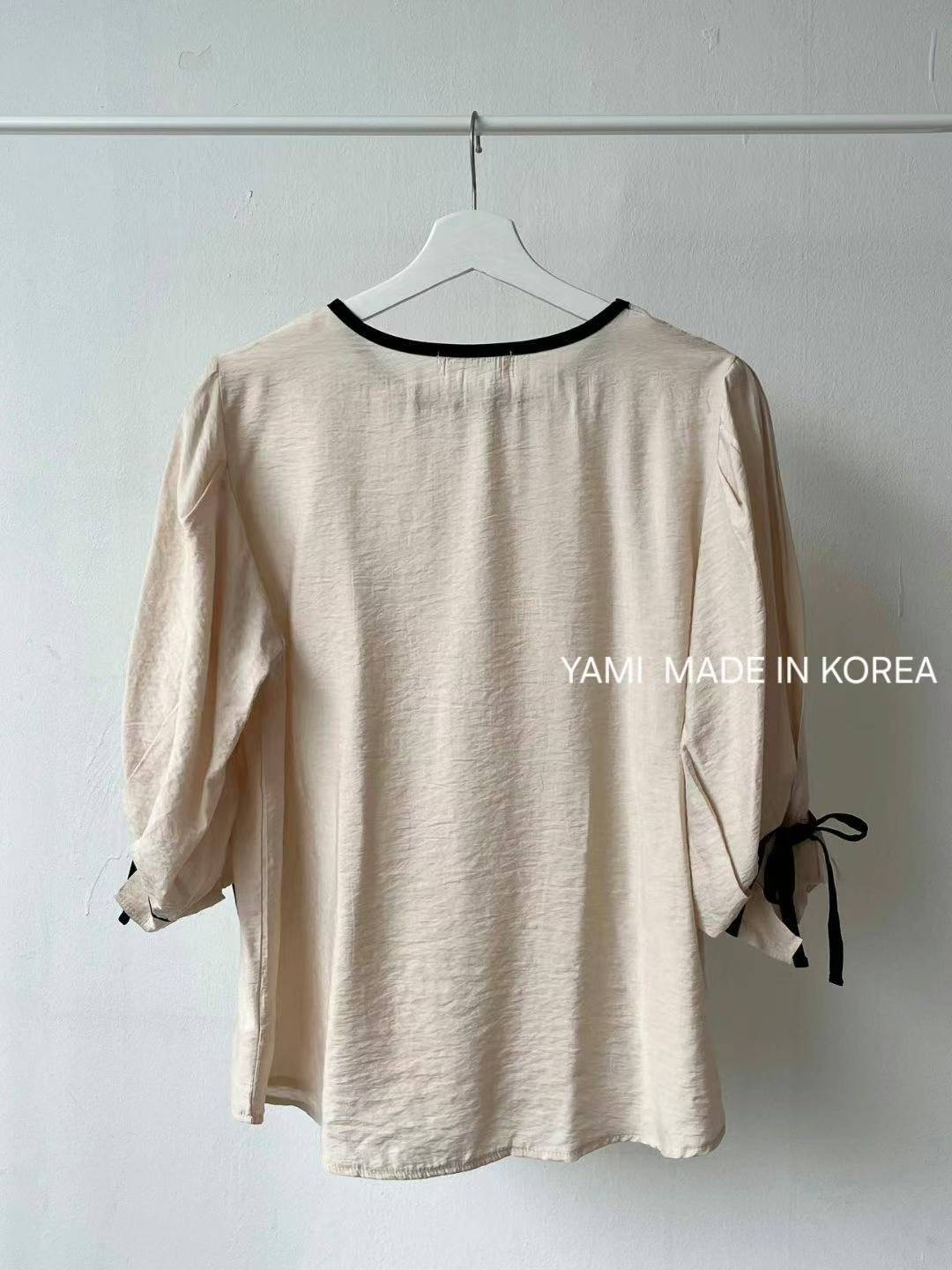 YAMI-야미-T東大門㊣代購女士新品25秋冬推薦人氣襯衫蕾絲衫YAMI襯衫/蕾絲衫