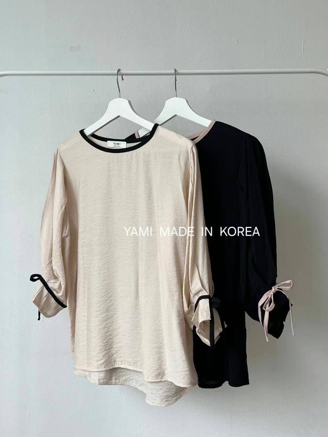 YAMI-야미-T東大門㊣代購女士新品25秋冬推薦人氣襯衫蕾絲衫YAMI襯衫/蕾絲衫