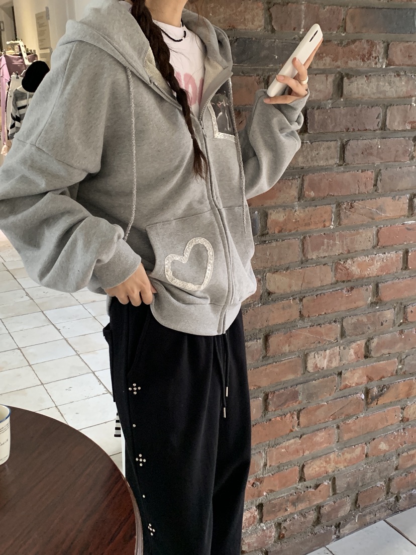 MORE THAN-P東大門㊣實拍女士新品職業25秋冬夾克拉鏈連帽MORE THAN夾克
