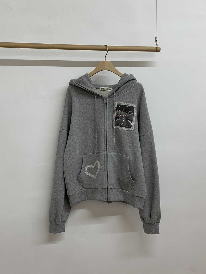 MORE THAN-P東大門㊣實拍女士新品職業25秋冬夾克拉鏈連帽MORE THAN夾克圖色2