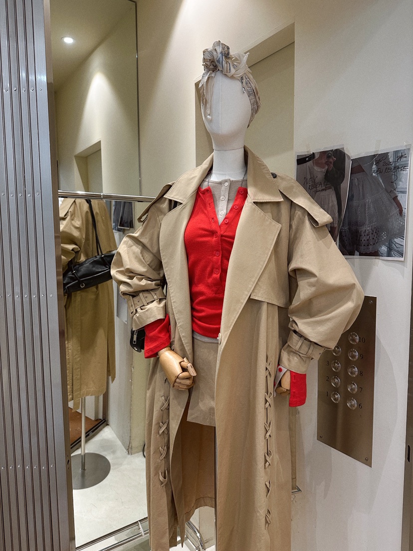 81 MARKET-L東大門㊣直郵女士新款25秋冬休閑長款風衣含腰帶81 MARKET-L長款風衣