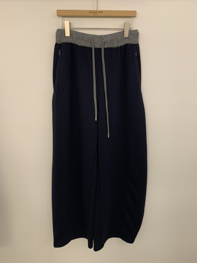 UNDER KEY東大門㊣實拍女裝新品休閑25秋冬休閑褲口袋拉鏈UNDER KEY休閑褲圖色3深藍色