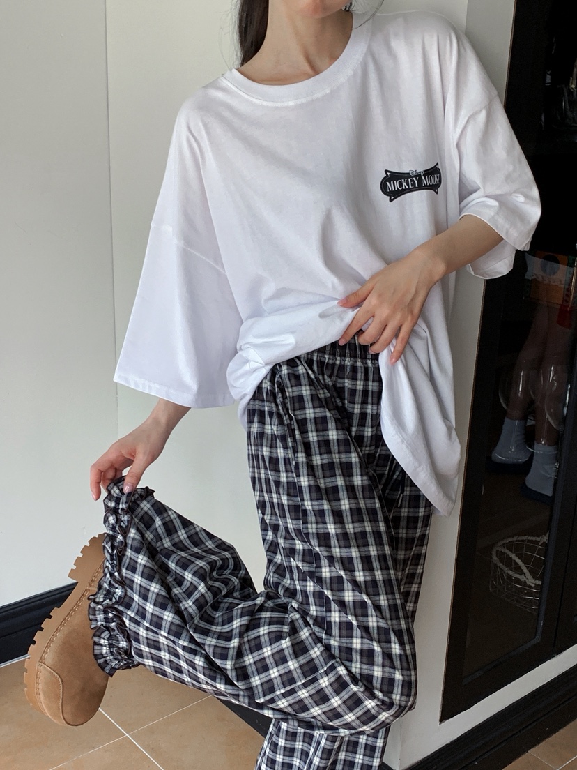 JKICHI韓國直郵㊣女裝新款真品推薦25秋冬時尚熱賣休閑褲格紋JKICHI休閑褲