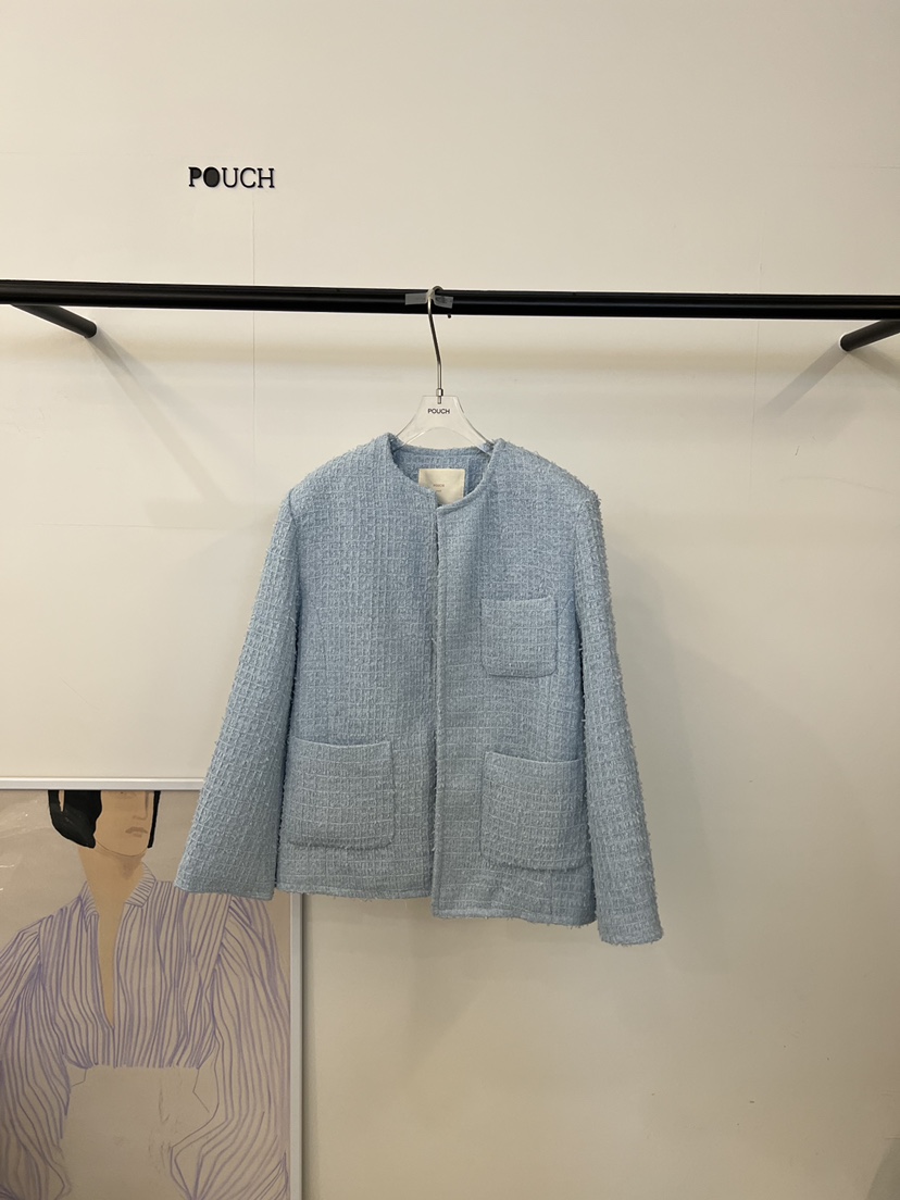 POUCH東大門㊣直郵女裝新品時尚25秋冬推薦人氣休閑熱賣夾克POUCH夾克圖色1