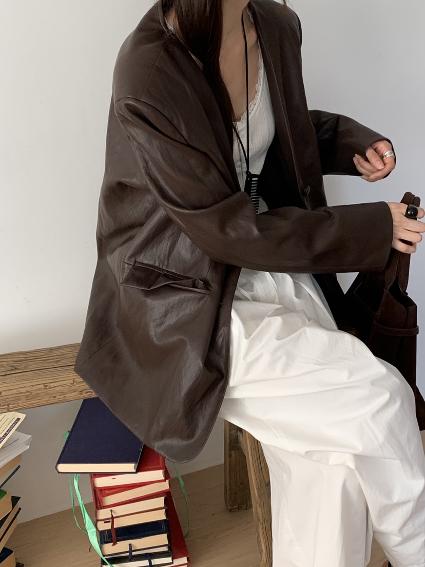 RIVER RAIN東大門㊣實拍女士新品時尚熱賣推薦休閑夾克皮革RIVER RAIN夾克