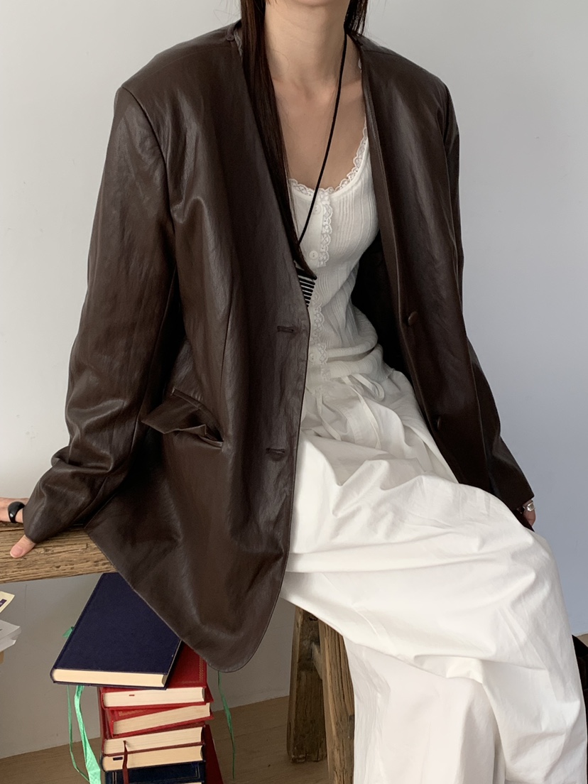 RIVER RAIN東大門㊣實拍女士新品時尚熱賣推薦休閑夾克皮革RIVER RAIN夾克