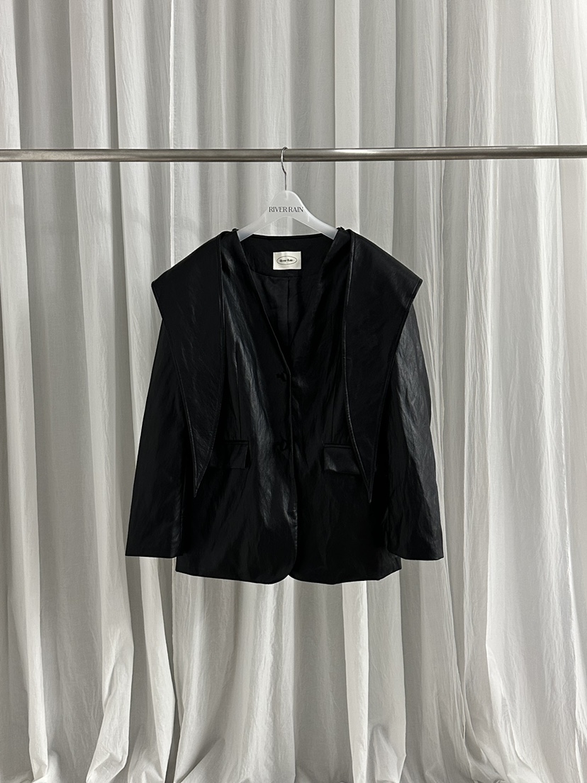 RIVER RAIN東大門㊣實拍女士新品時尚熱賣推薦休閑夾克皮革RIVER RAIN夾克圖色2黑色
