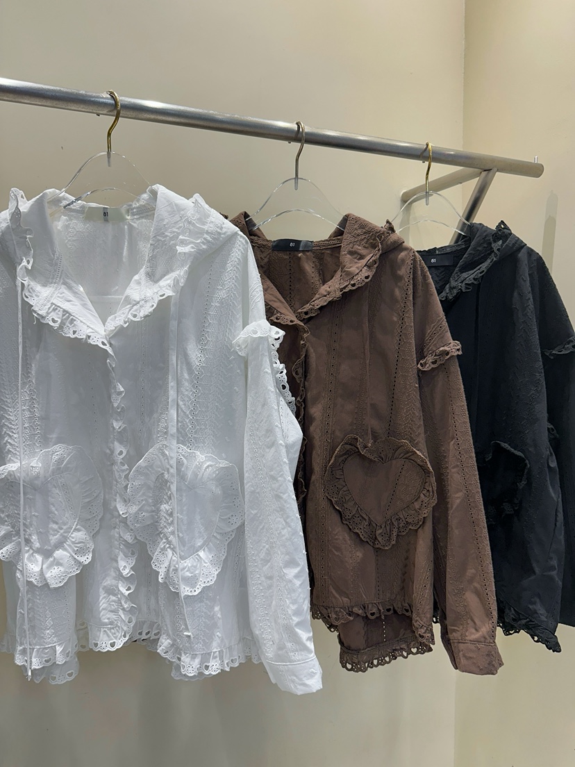 81 MARKET-L韓國代購㊣女裝新款時尚推薦熱賣休閑襯衫蕾絲衫81 MARKET-L襯衫/蕾絲衫