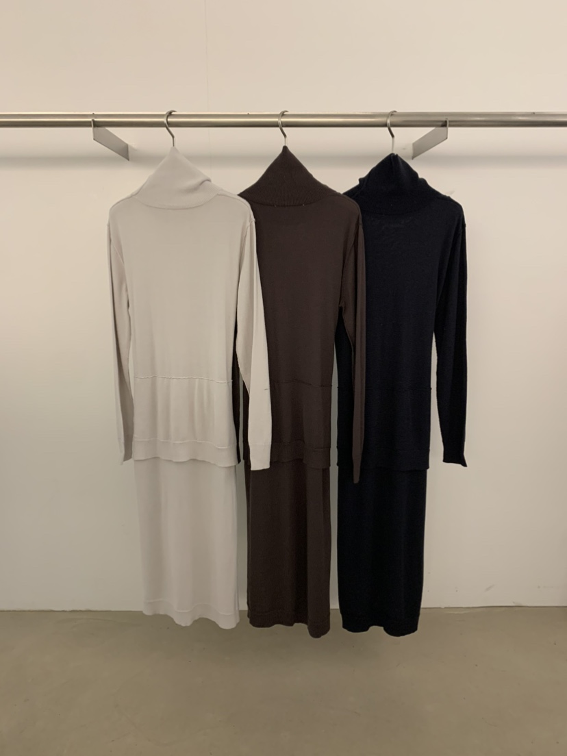 UNDER KEY韓國直郵㊣女裝新品休閑職業時尚25秋冬連衣裙羊毛UNDER KEY連衣裙