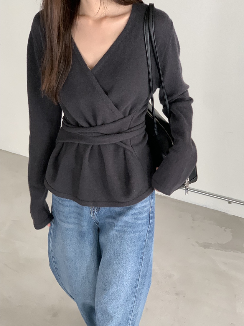 RIVER RAIN韓國直郵㊣女士新款人氣真品職業時尚休閑針織衫RIVER RAIN針織衫
