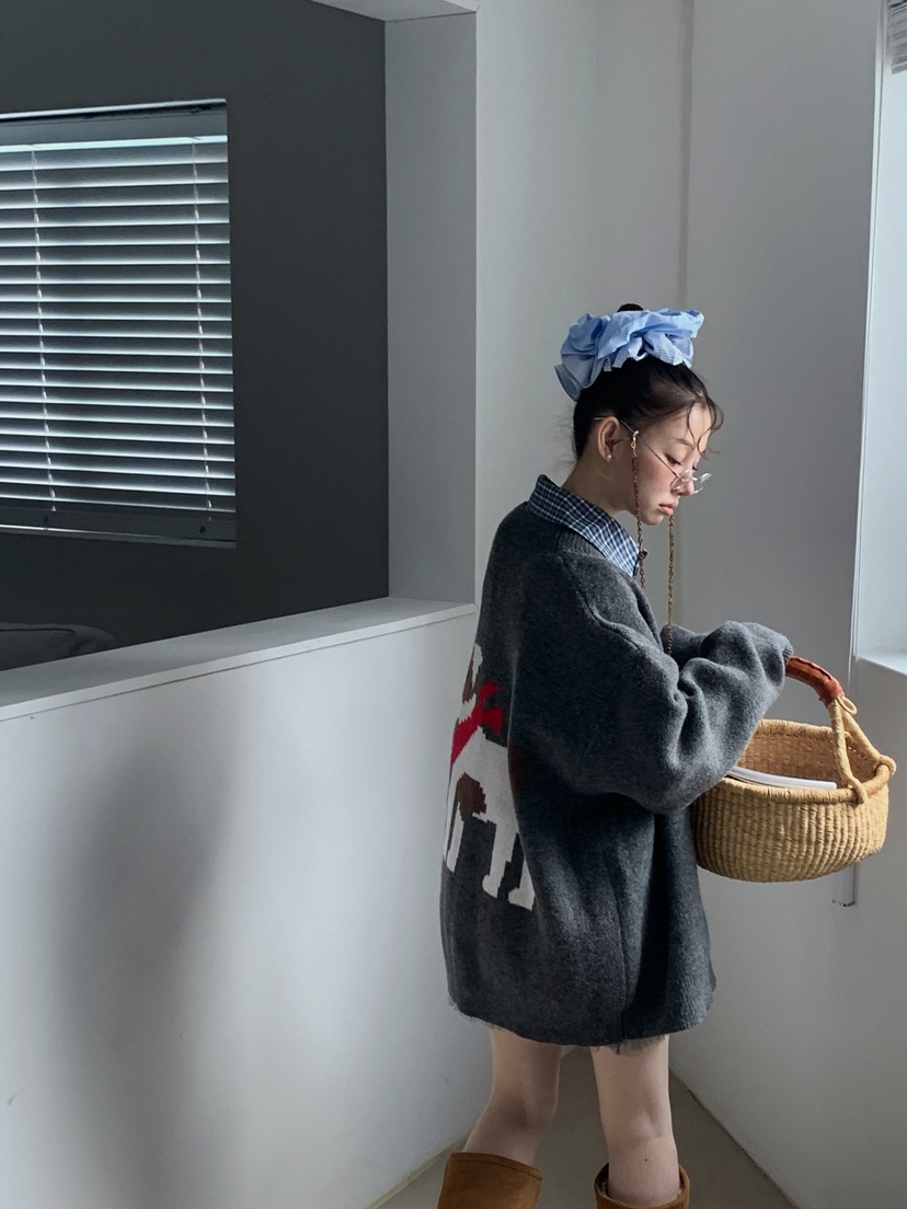 JKICHI東大門㊣直郵女裝新品休閑職業人氣25秋冬夾克羊毛衫JKICHI夾克
