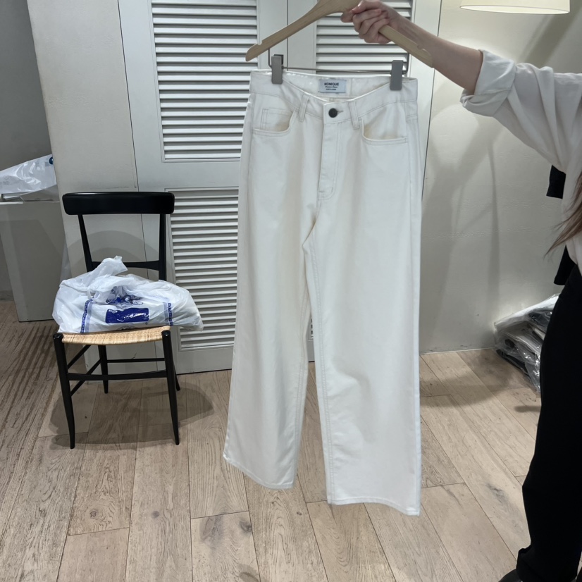 MONIQUE韓國直郵㊣女裝新款真品職業熱賣時尚休閑推薦牛仔褲MONIQUE牛仔褲圖色1