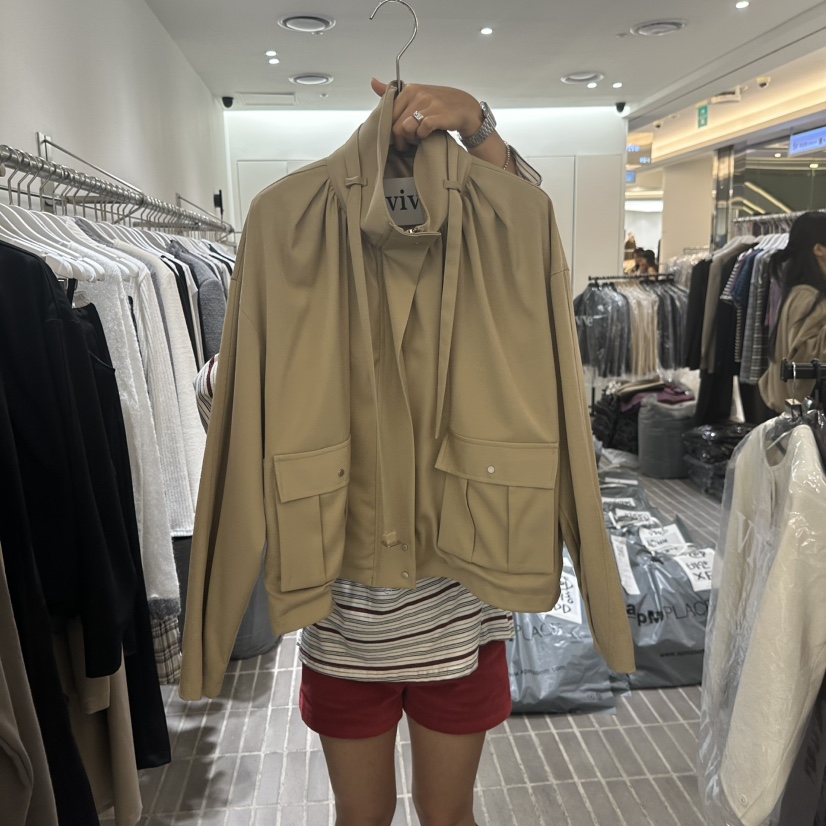 VIVE東大門㊣直郵女裝新品熱賣休閑25秋冬人氣推薦夾克羊毛VIVE夾克圖色1