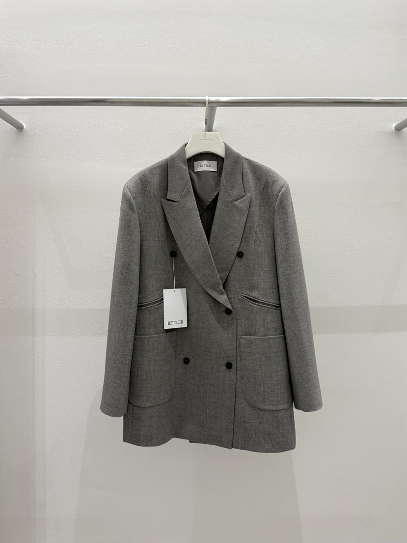 BETTER東大門㊣代購女士新品職業休閑25秋冬人氣真品熱賣夾克BETTER夾克圖色1