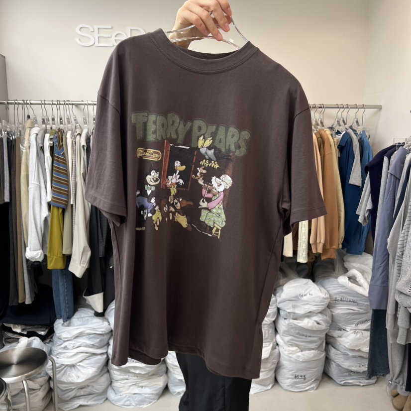 LEESEED-A韓國直郵㊣女裝新品25秋冬職業休閑真品熱賣時尚T恤SEeD/LEESEEDT恤圖色1
