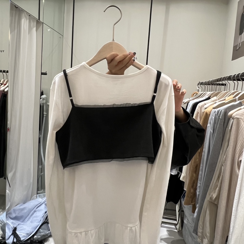 YUNBAL東大門㊣直郵女士新款時尚職業吊帶背心不含內搭歐根紗YUNBAL吊帶/背心