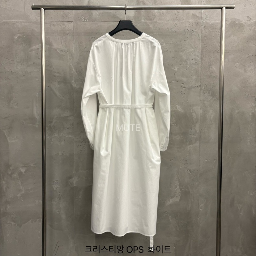 MUTE-P韓國直郵㊣女士新品25秋冬推薦真品職業連衣裙含腰繩MUTE連衣裙