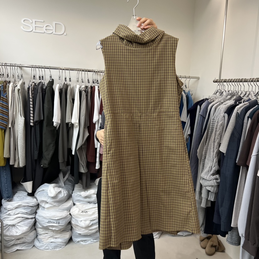 LEESEED-A東大門㊣實拍女裝新品休閑推薦職業真品連衣裙格紋SEeD/LEESEED連衣裙圖色1