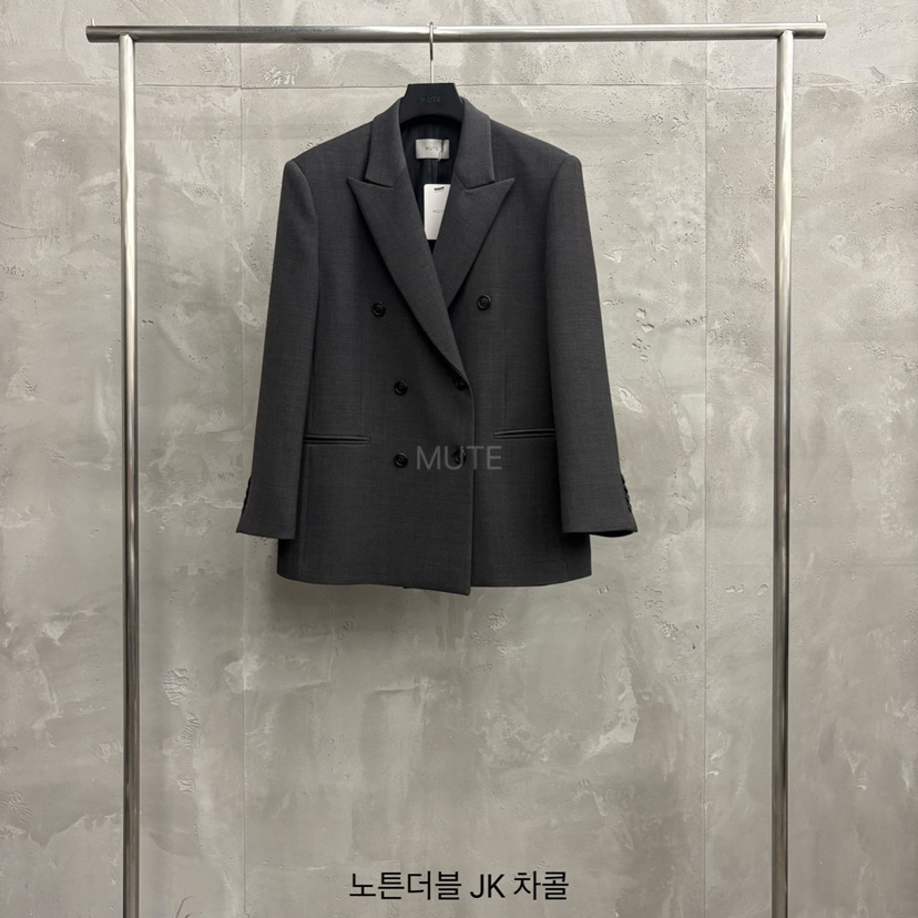 MUTE-P韓國直郵㊣女士新品熱賣推薦25秋冬真品職業時尚夾克MUTE夾克圖色1墨色