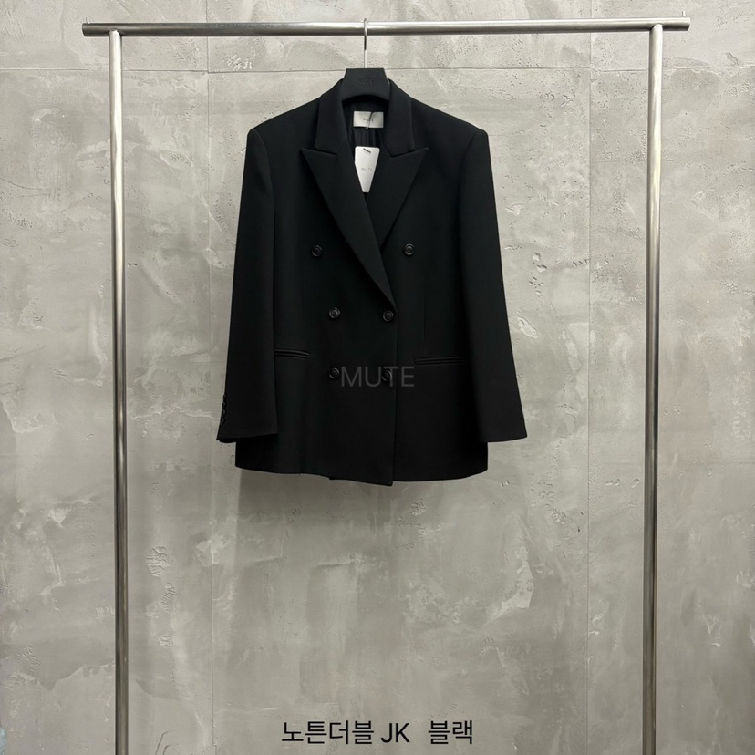 MUTE-P韓國直郵㊣女士新品熱賣推薦25秋冬真品職業時尚夾克MUTE夾克圖色2黑色