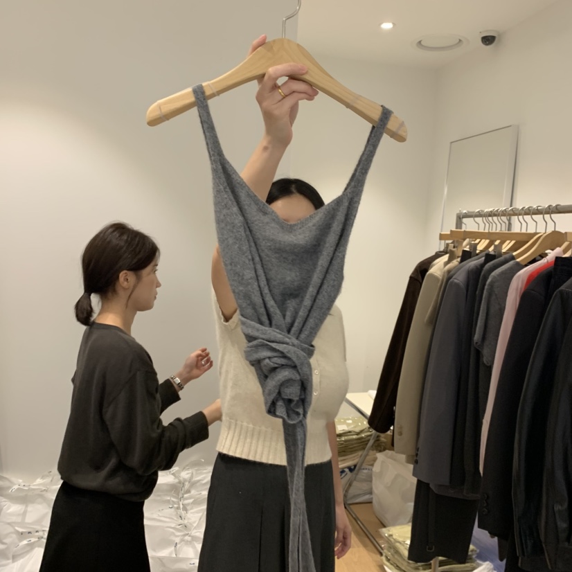 OUR-A東大門㊣代購女裝新款推薦人氣吊帶背心不含內搭浣熊OUR-A吊帶/背心