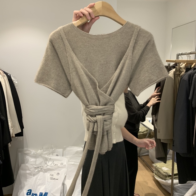 OUR-A東大門㊣代購女裝新款推薦人氣吊帶背心不含內搭浣熊OUR-A吊帶/背心圖色3