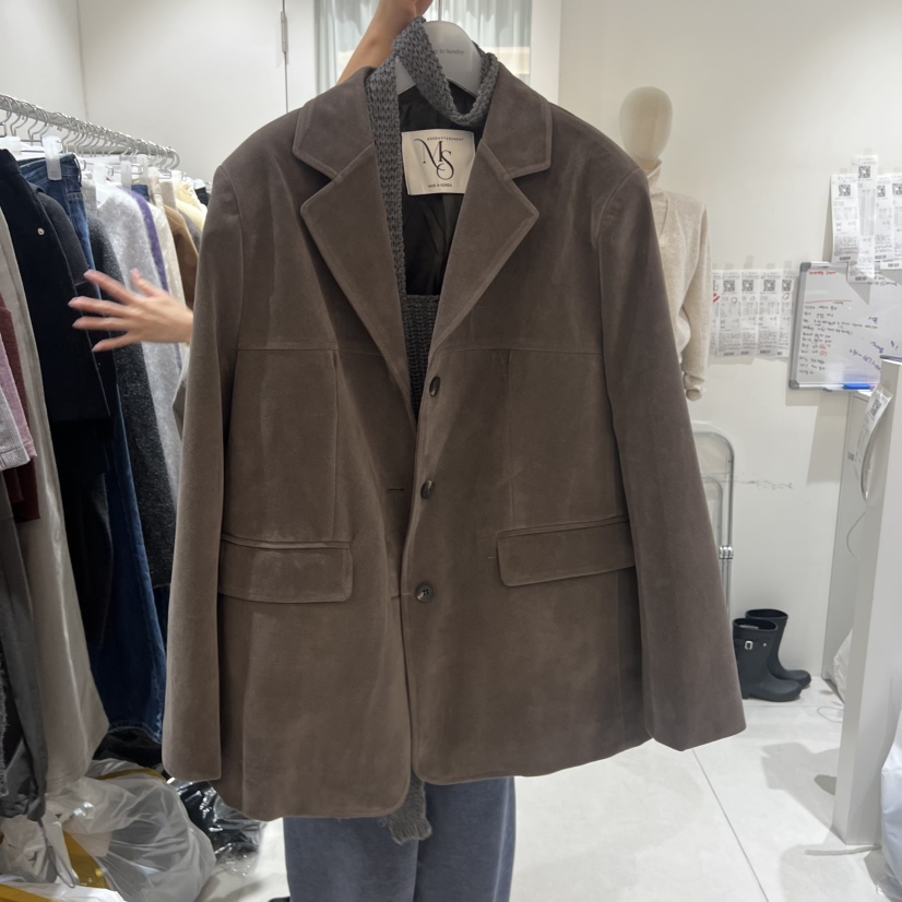 MONDAY TO SUNDAY韓國代購㊣女裝新品時尚推薦真品25秋冬夾克MONDAY TO SUNDAY夾克圖色1