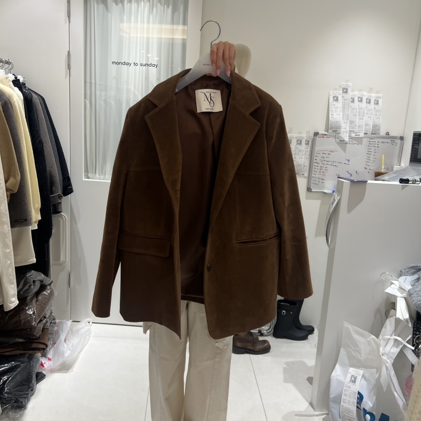 MONDAY TO SUNDAY韓國代購㊣女裝新品時尚推薦真品25秋冬夾克MONDAY TO SUNDAY夾克圖色2