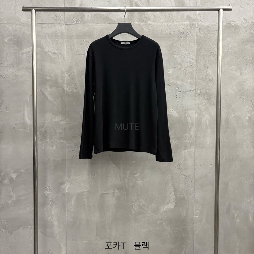 MUTE-P韓國直郵㊣女裝新品25秋冬推薦人氣時尚休閑長袖T恤MUTE長袖T恤圖色5黑色