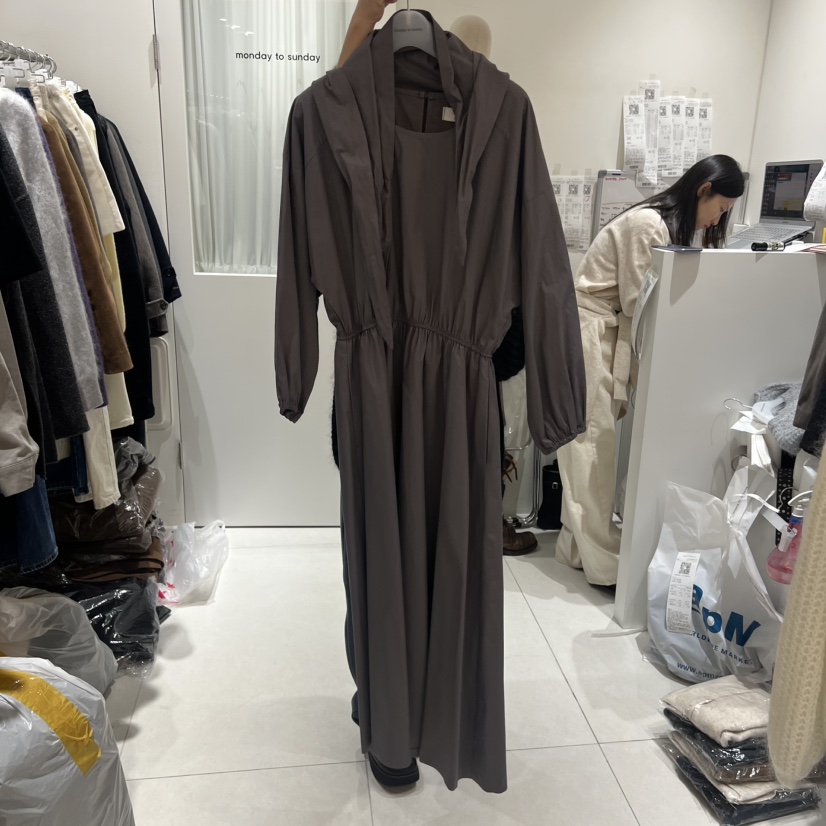 MONDAY TO SUNDAY韓國代購㊣女裝新品推薦休閑25秋冬連衣裙MONDAY TO SUNDAY連衣裙圖色1