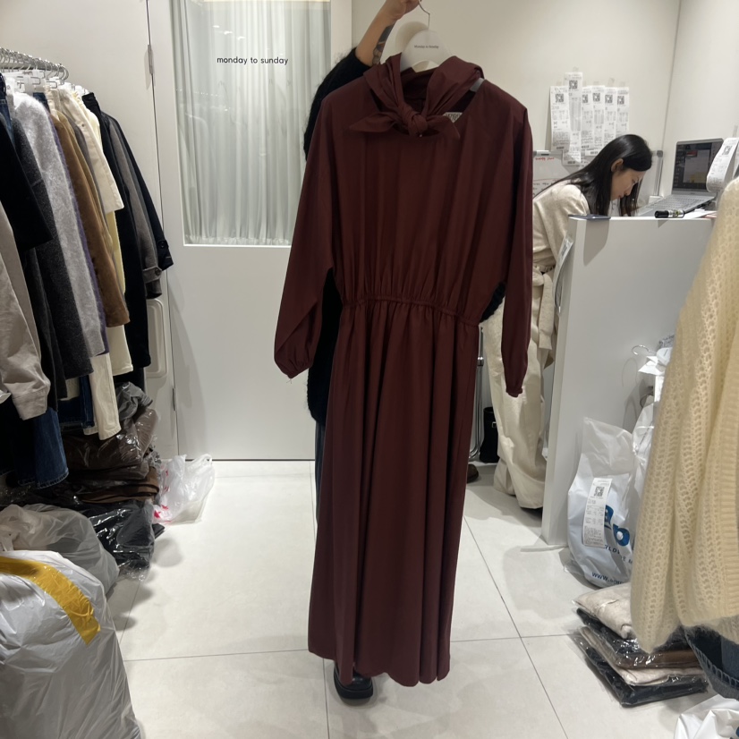 MONDAY TO SUNDAY韓國代購㊣女裝新品推薦休閑25秋冬連衣裙MONDAY TO SUNDAY連衣裙圖色2