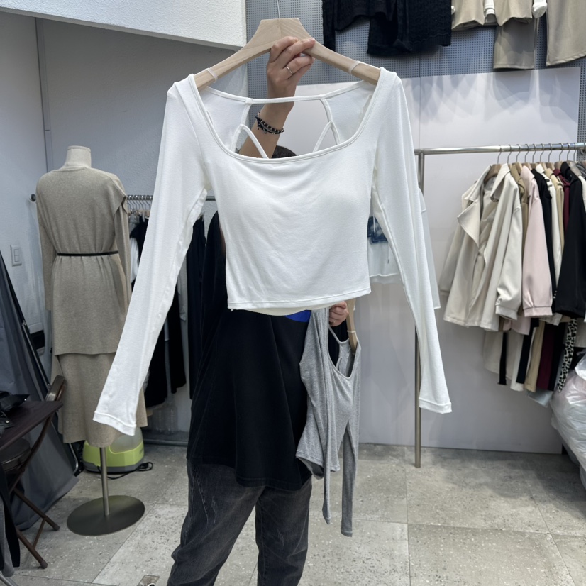 BLOOM東大門㊣實拍女裝新款時尚職業真品推薦25秋冬長袖T恤BLOOM-Q長袖T恤圖色1