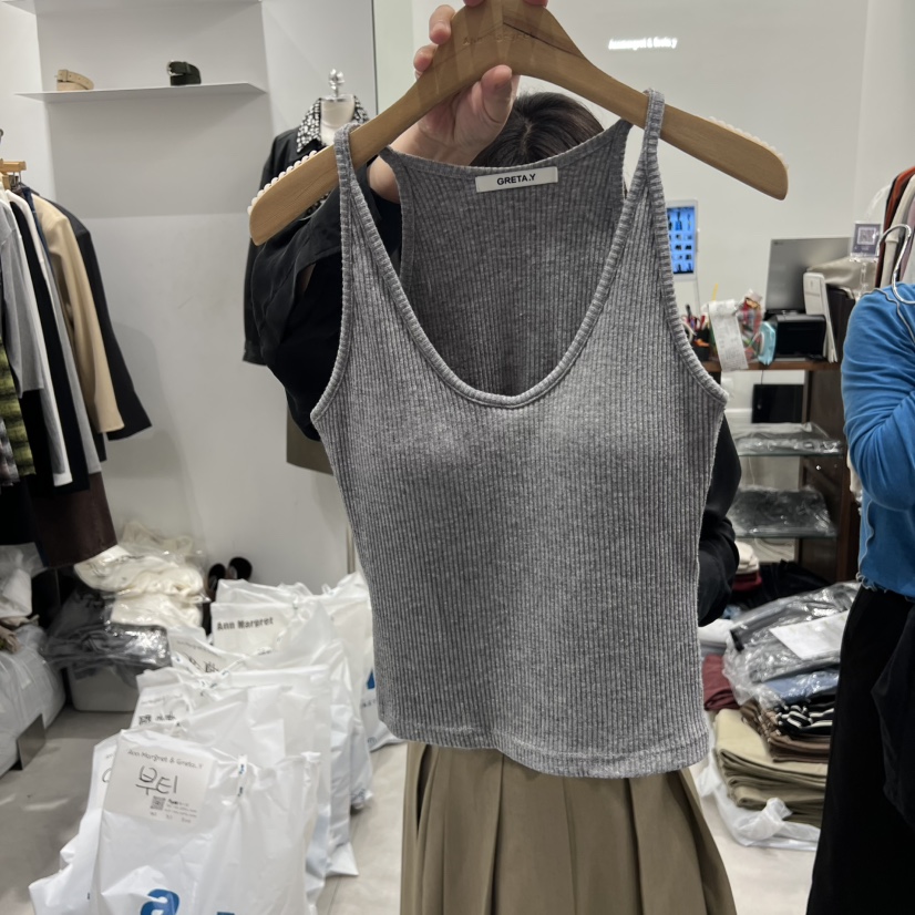 ANN MARGRET東大門㊣直郵女裝新款25秋冬吊帶背心GRETA.Y吊帶/背心圖色2