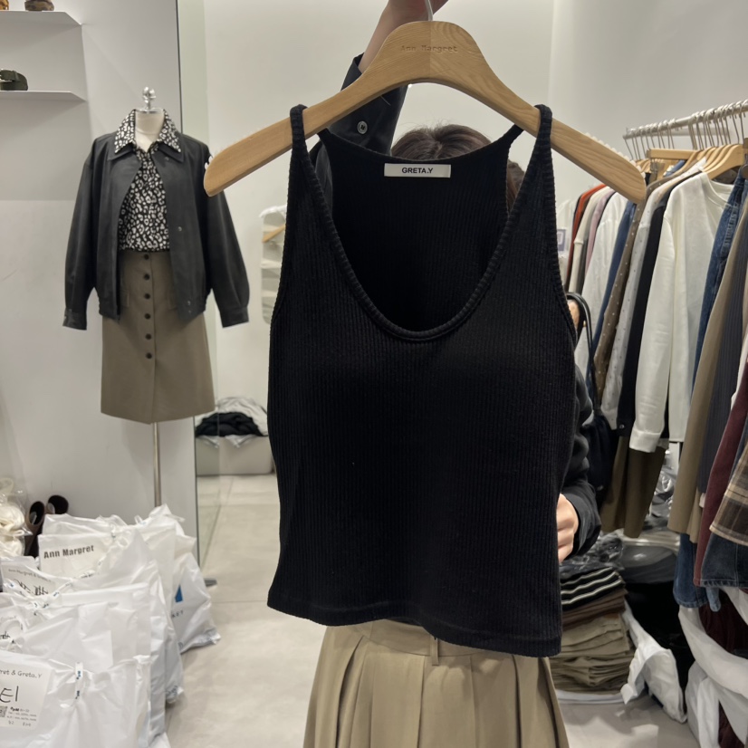 ANN MARGRET東大門㊣直郵女裝新款25秋冬吊帶背心GRETA.Y吊帶/背心圖色3
