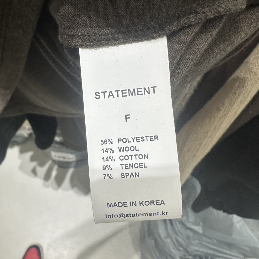 STATEMENT韓國代購㊣女裝新品時尚熱賣真品推薦長袖T恤高領STATEMENT長袖T恤