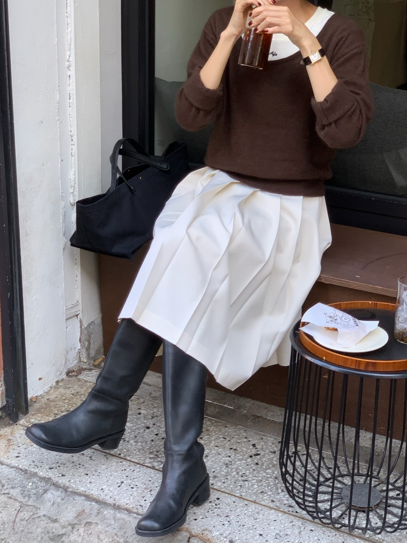 A Flan東大門㊣代購女裝新品真品休閑時尚人氣職業針織衫浣熊AFN EDITION針織衫