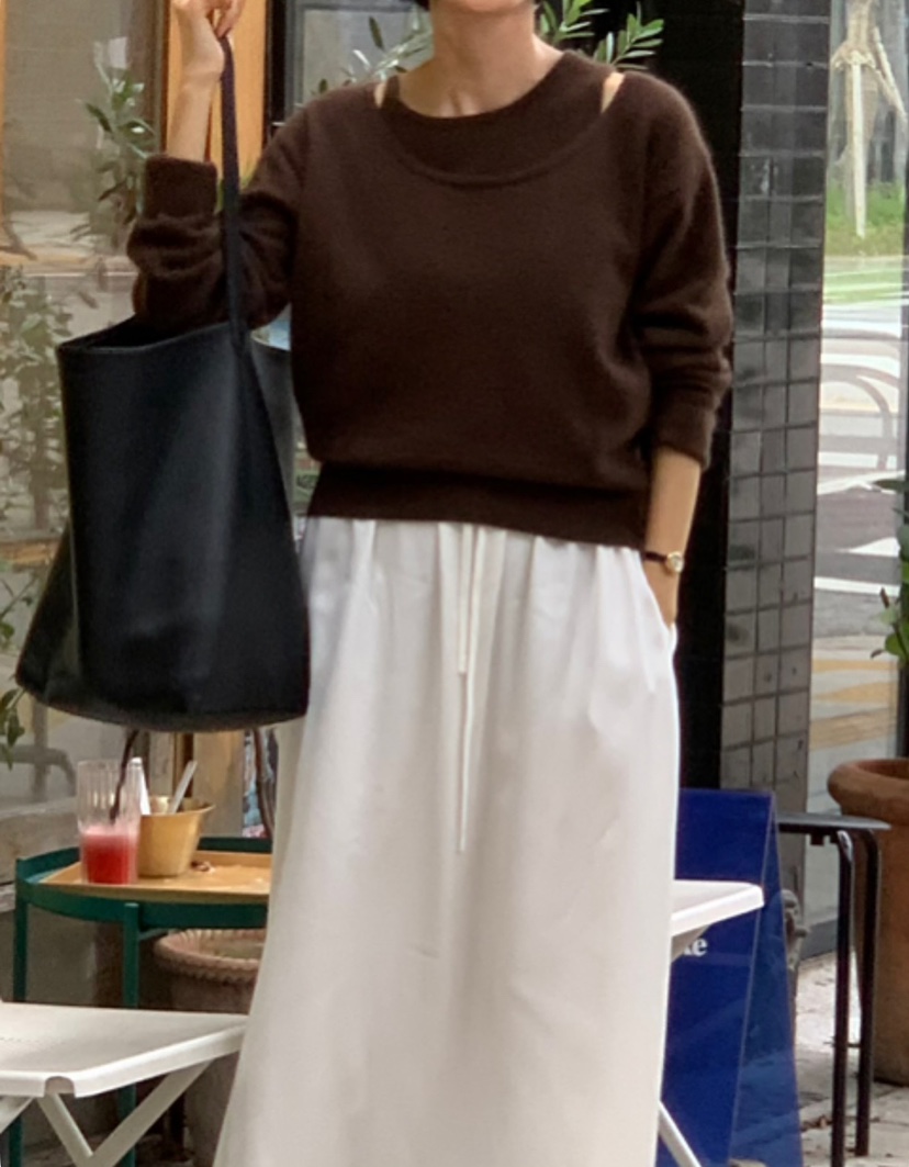 A Flan東大門㊣代購女裝新品真品休閑時尚人氣職業針織衫浣熊AFN EDITION針織衫
