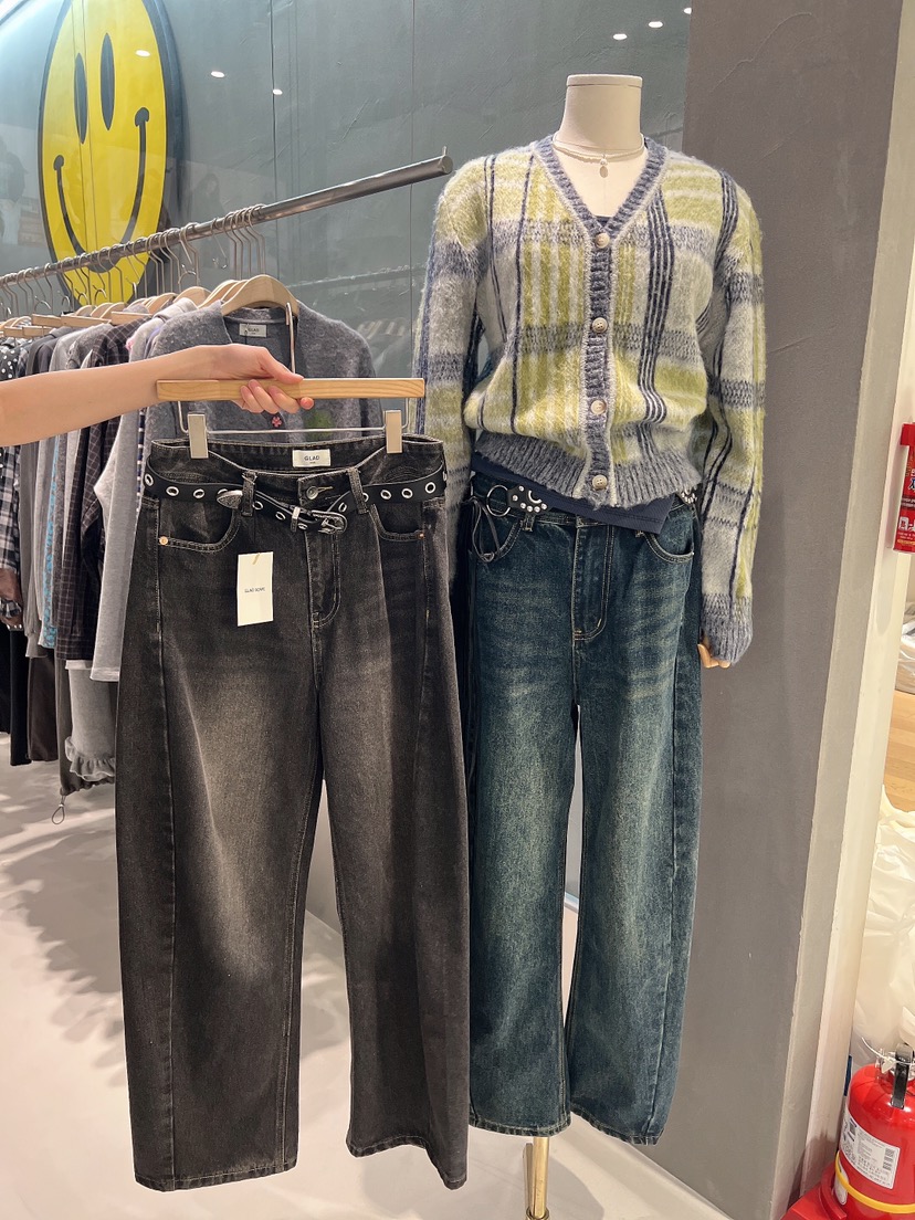 GLAD SOME東大門㊣直郵女裝新品真品推薦休閑時尚職業牛仔褲GLAD SOME牛仔褲