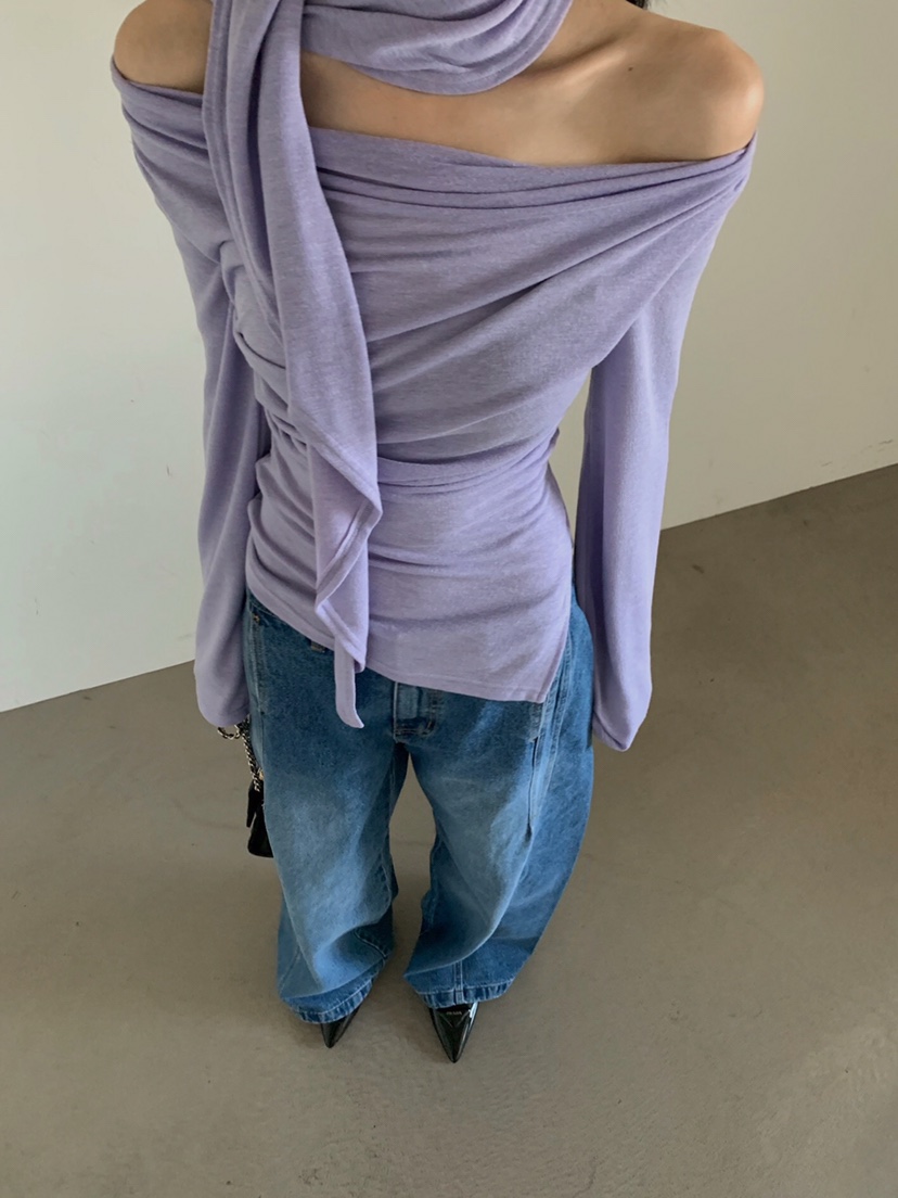 VERANDA韓國代購㊣女裝新款真品25秋冬熱賣人氣時尚長袖T恤VERANDA長袖T恤