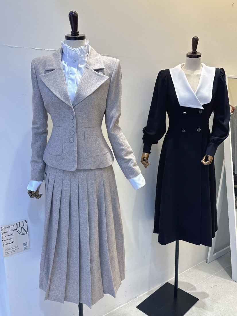 INNO韓國直郵㊣女裝新品熱賣時尚推薦職業真品休閑25秋冬長裙INNO長裙