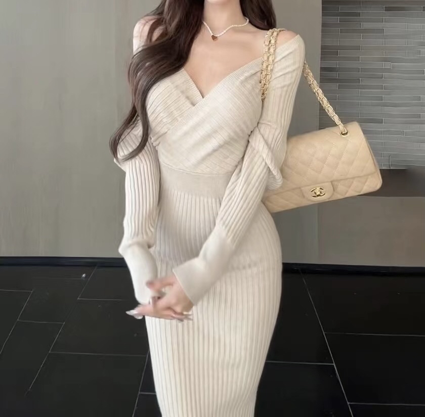 KC MARKET東大門㊣實拍女裝新品真品休閑時尚人氣連衣裙露肩KC MARKET連衣裙