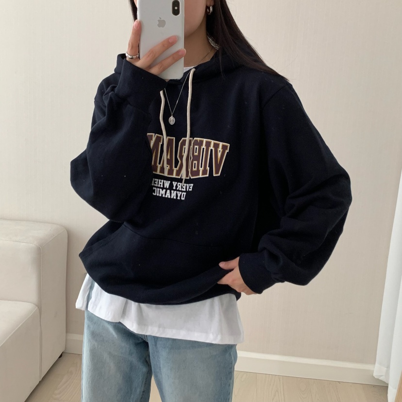 FROMJINI韓國代購㊣女士新款25秋冬推薦休閑時尚衛衣不含內搭FROMJINI衛衣圖色2