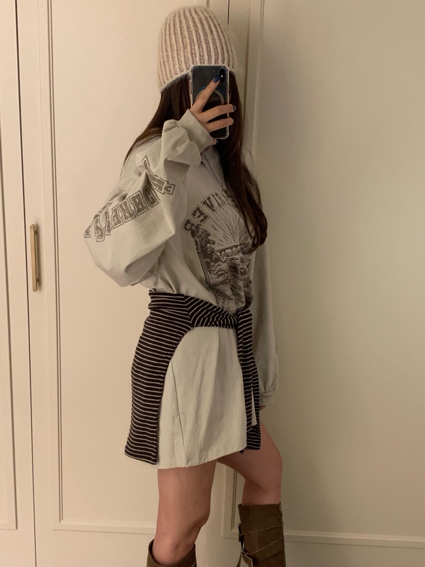 BADCALM韓國直郵㊣女士新品人氣休閑25秋冬長袖T恤不含披肩BADCALM長袖T恤