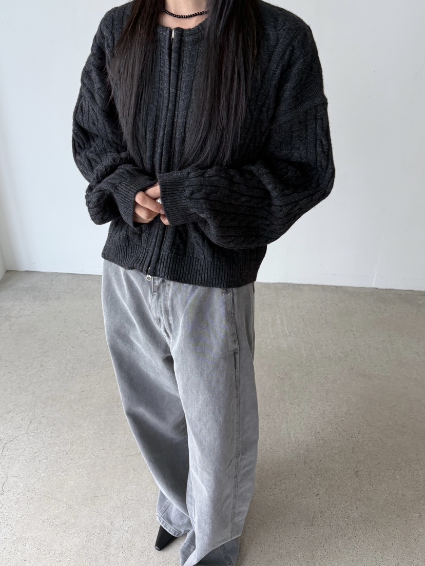 TAUPE東大門㊣實拍女裝新款熱賣推薦25秋冬職業時尚針織衫拉鏈TAUPE針織衫