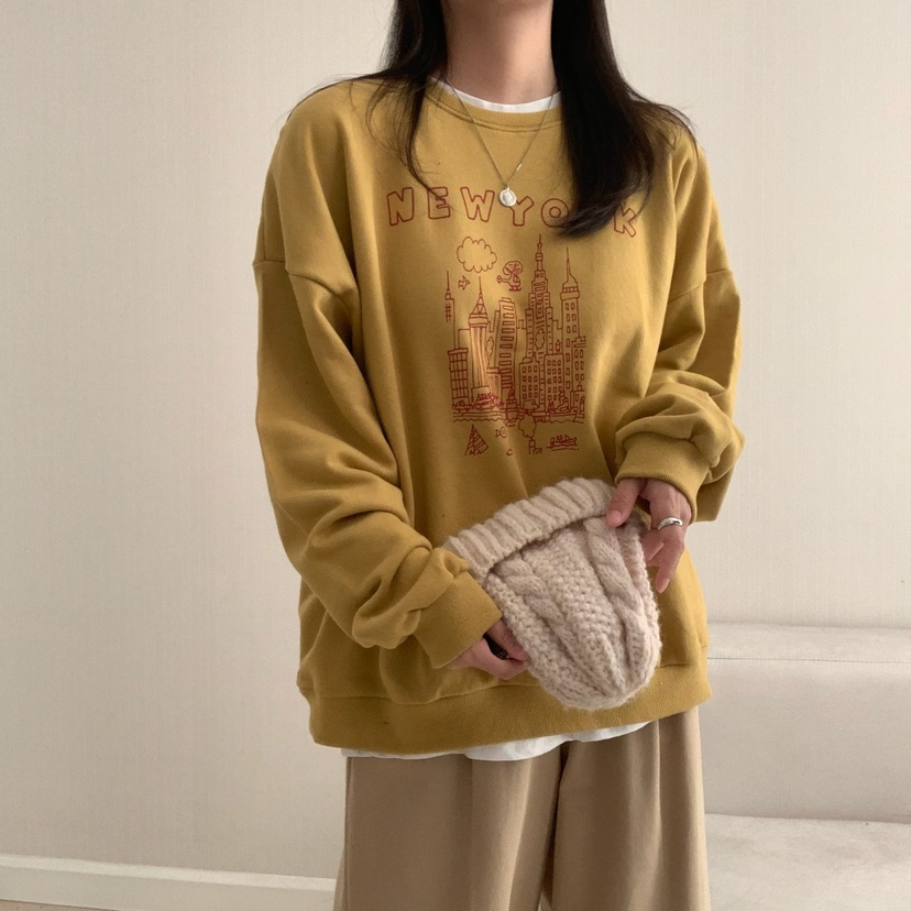 FROMJINI東大門㊣實拍女士新品25秋冬推薦休閑衛衣不含內搭FROMJINI衛衣